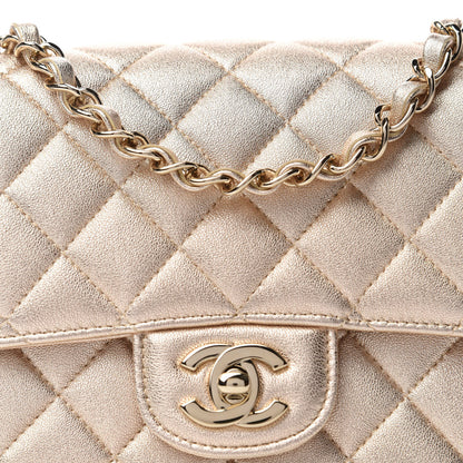 Chanel Metallic Lambskin Quilted Mini Square Flap Gold 10 of 10