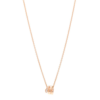 Bulgari 18K Rose Gold Diamond Serpenti Viper Demi Pave Pendant Necklace 1 of 5