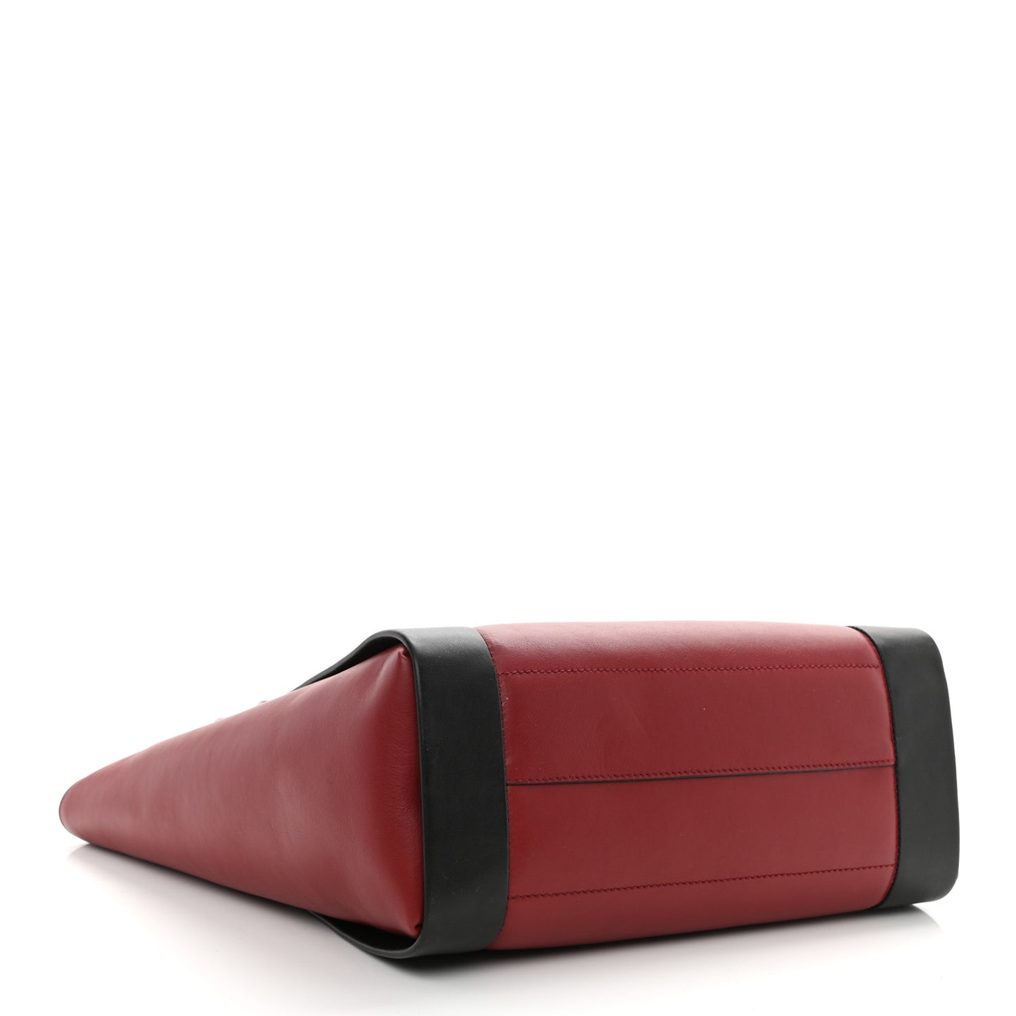 Calfskin Embossed Signature Shopper Black Red