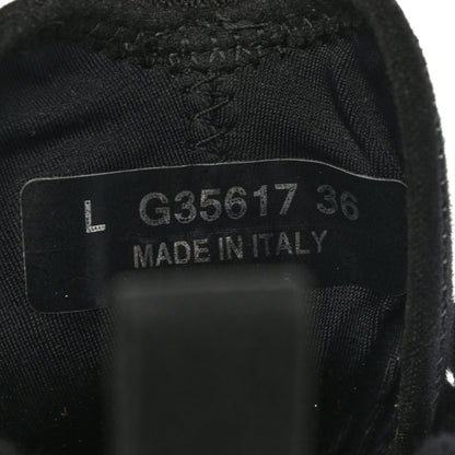 Chanel Fabric Calfskin Suede CC Sneakers 36 Black 8 of 8