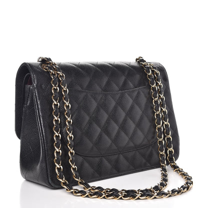 Chanel Caviar Quilted Jumbo Double Flap Black 4 of 13