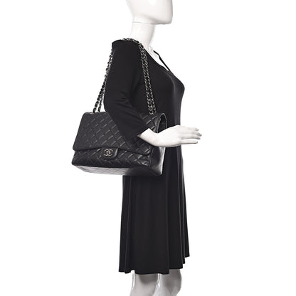 Chanel Caviar Quilted Maxi Single Flap Black 2 of 13