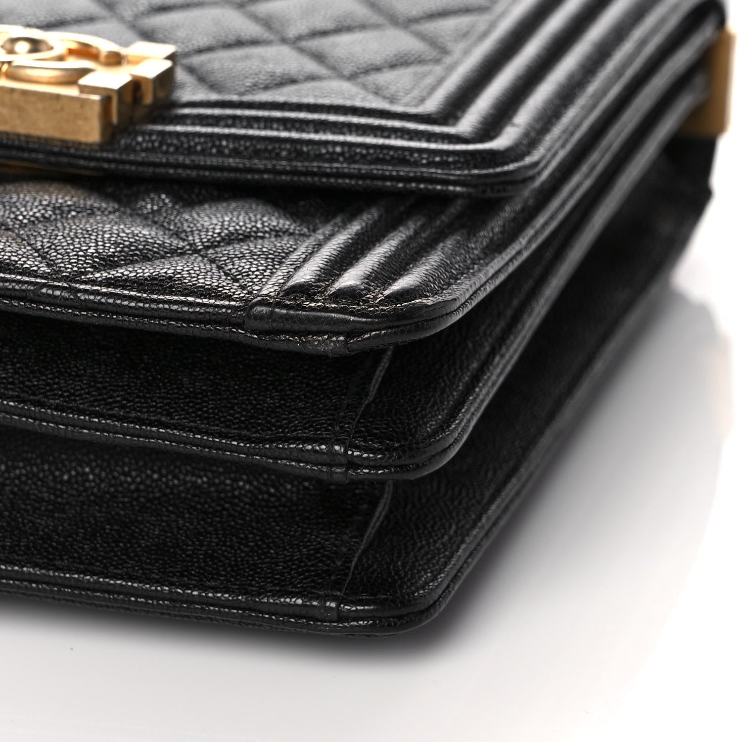 Chanel Caviar Quilted North South Boy Flap Black 8 of 9