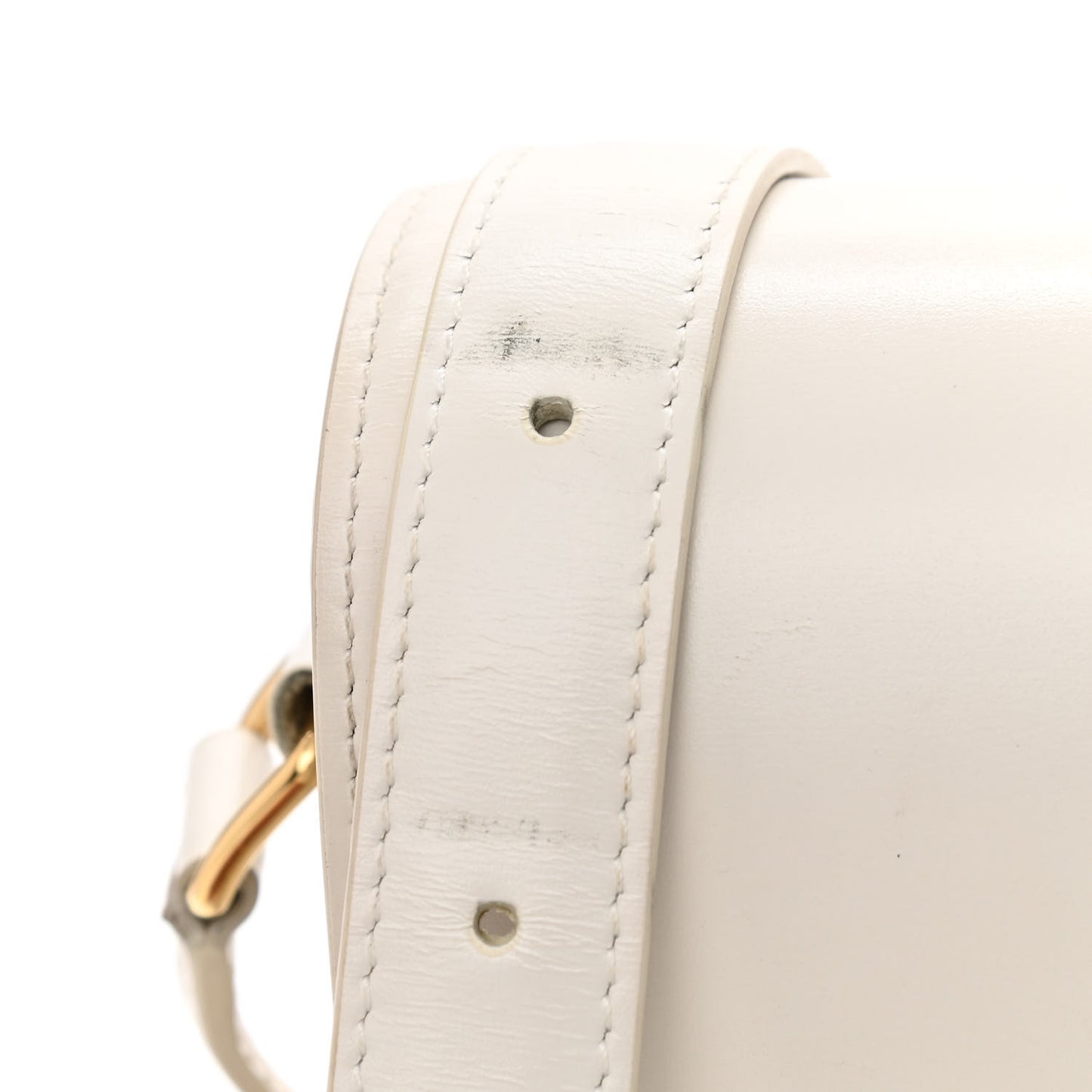 Shiny Calfskin Medium Triomphe White