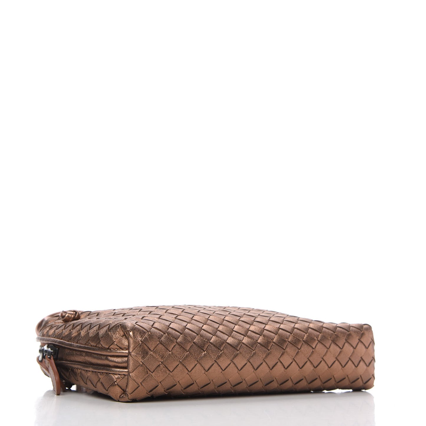 Metallic Grosgrain Intrecciato Nodini Crossbody Messenger Copper