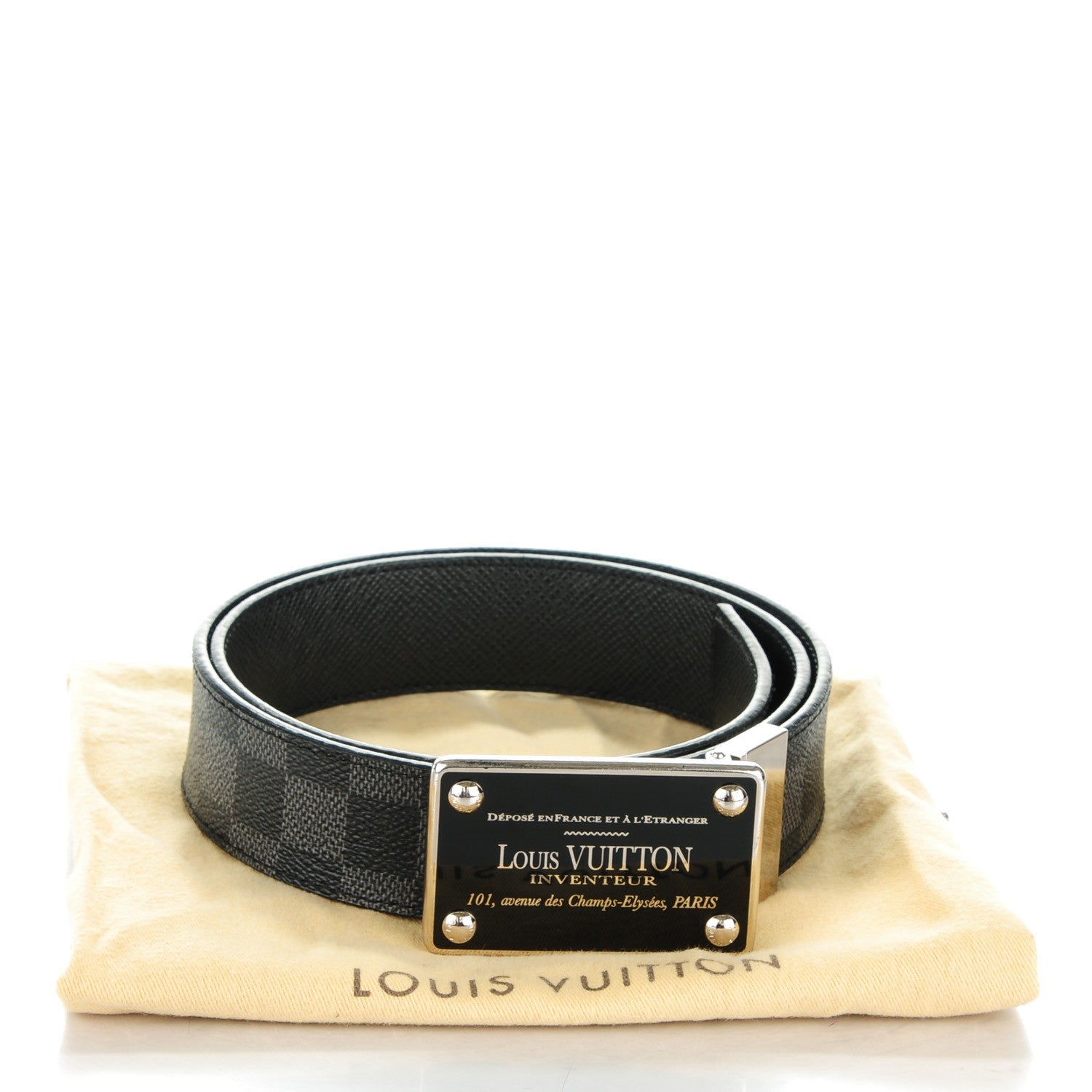 Louis Vuitton Damier Graphite 35mm LV Inventeur Reversible Belt 90 36 8 of 8