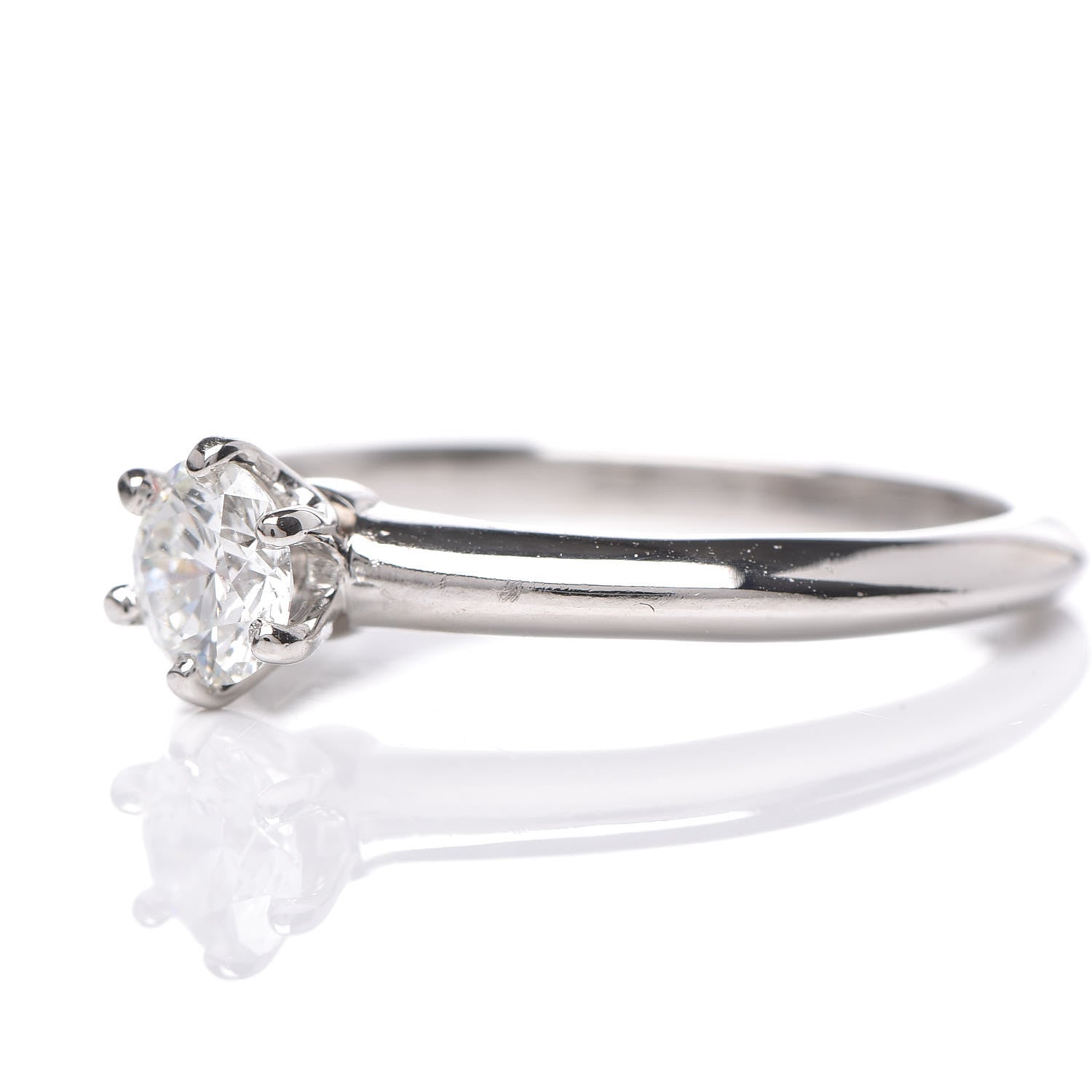 Tiffany Platinum Diamond .34ct Solitaire Engagement Ring 47 4.25 6 of 7