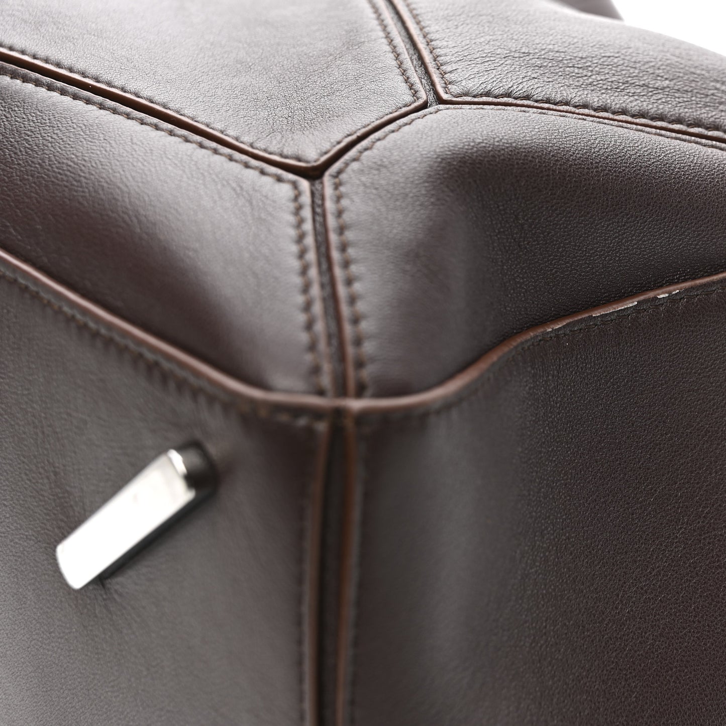 Nappa Lambskin Large Featherlight Puzzle Bag Dark Chestnut