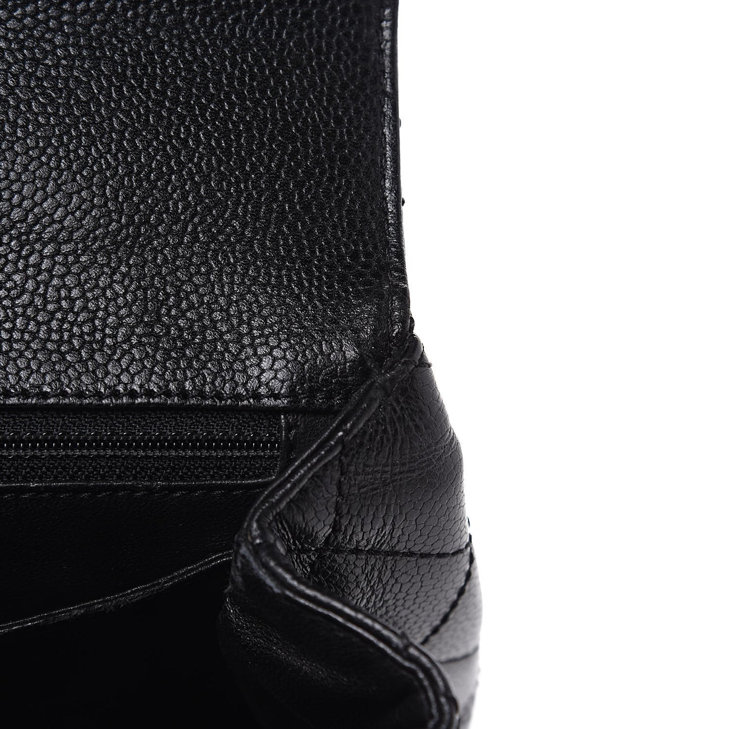Caviar Quilted Jumbo Kelly Flap Black