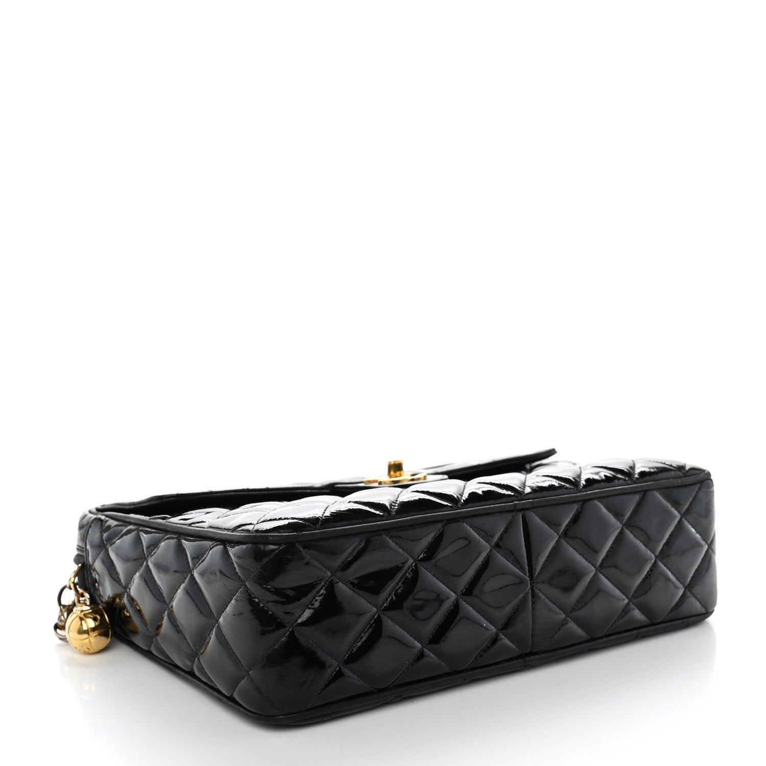 Chanel Patent Quilted CC Camera Case Black 4 of 14