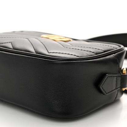 Gucci Calfskin Matelasse Mini GG Marmont Chain Shoulder Bag Black 10 of 10