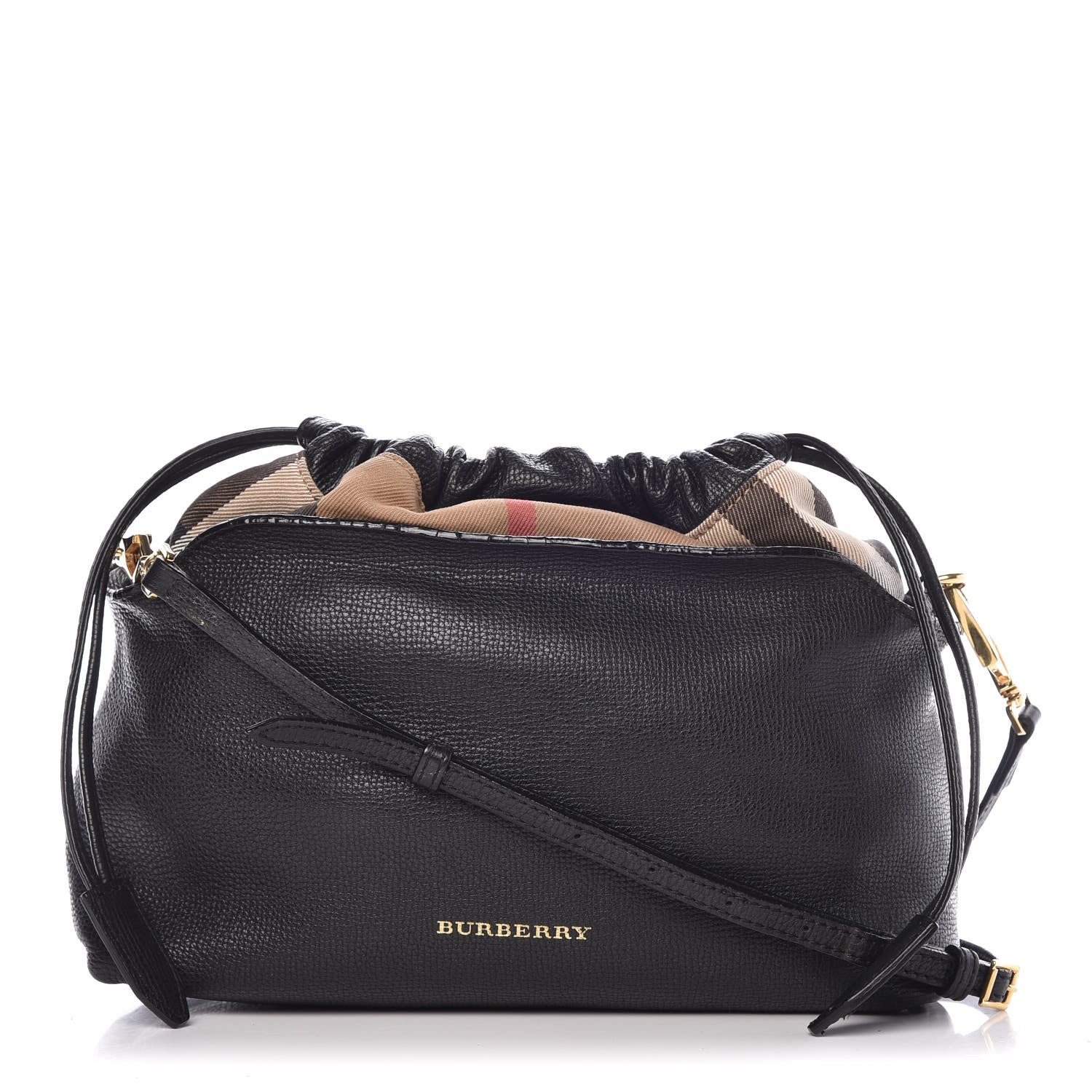Burberry Calfskin House Check Little Crush Black 1 of 12