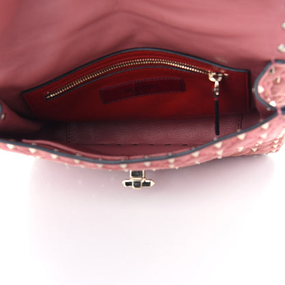 Valentino Garavani Suede Medium Rockstud Spike Shoulder Bag Antico Rosa 5 of 8
