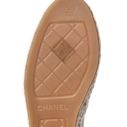 Chanel Fabric Biarritz CC Espadrilles 39 White Beige 9 of 11