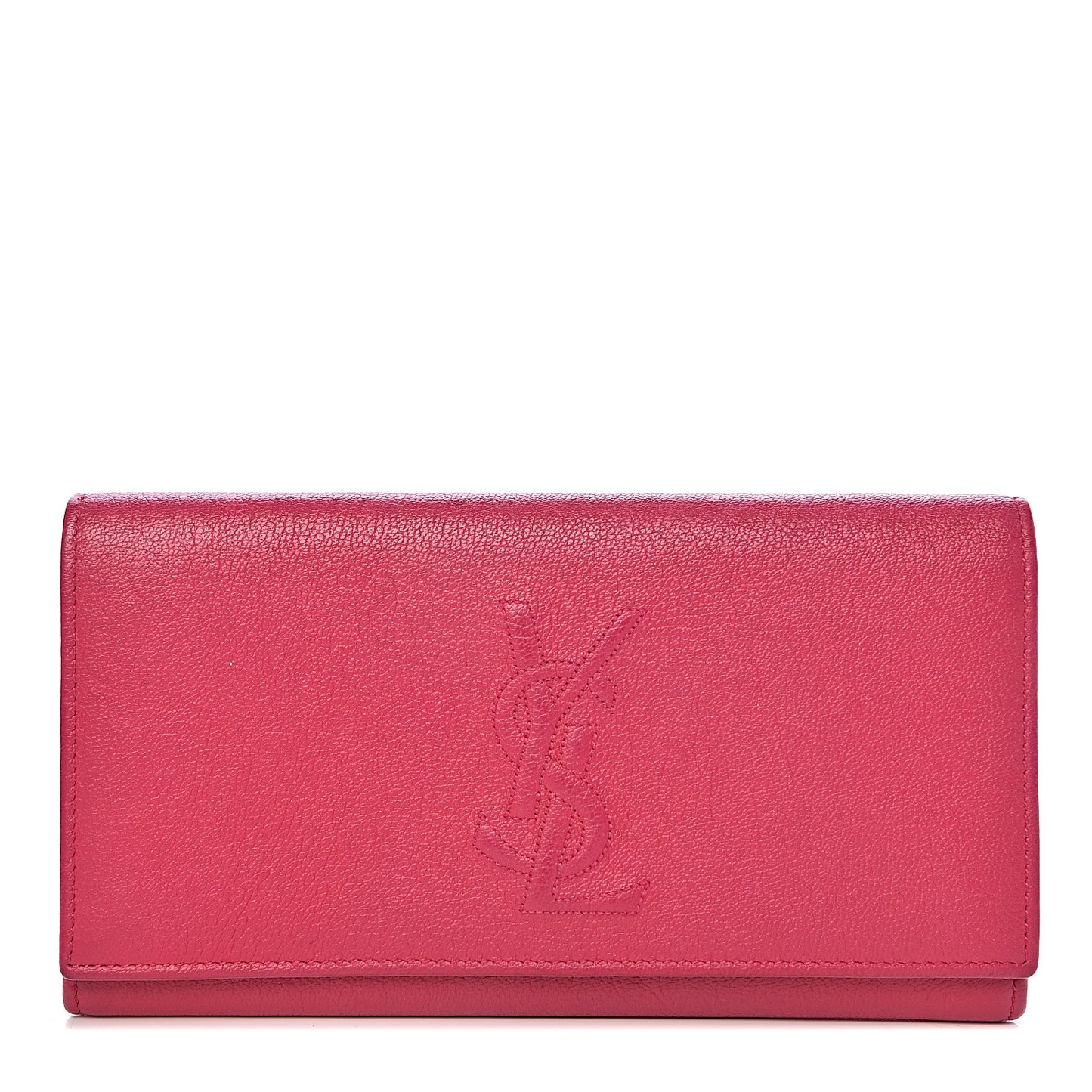 Goatskin Belle De Jour Flap Wallet Fuchsia
