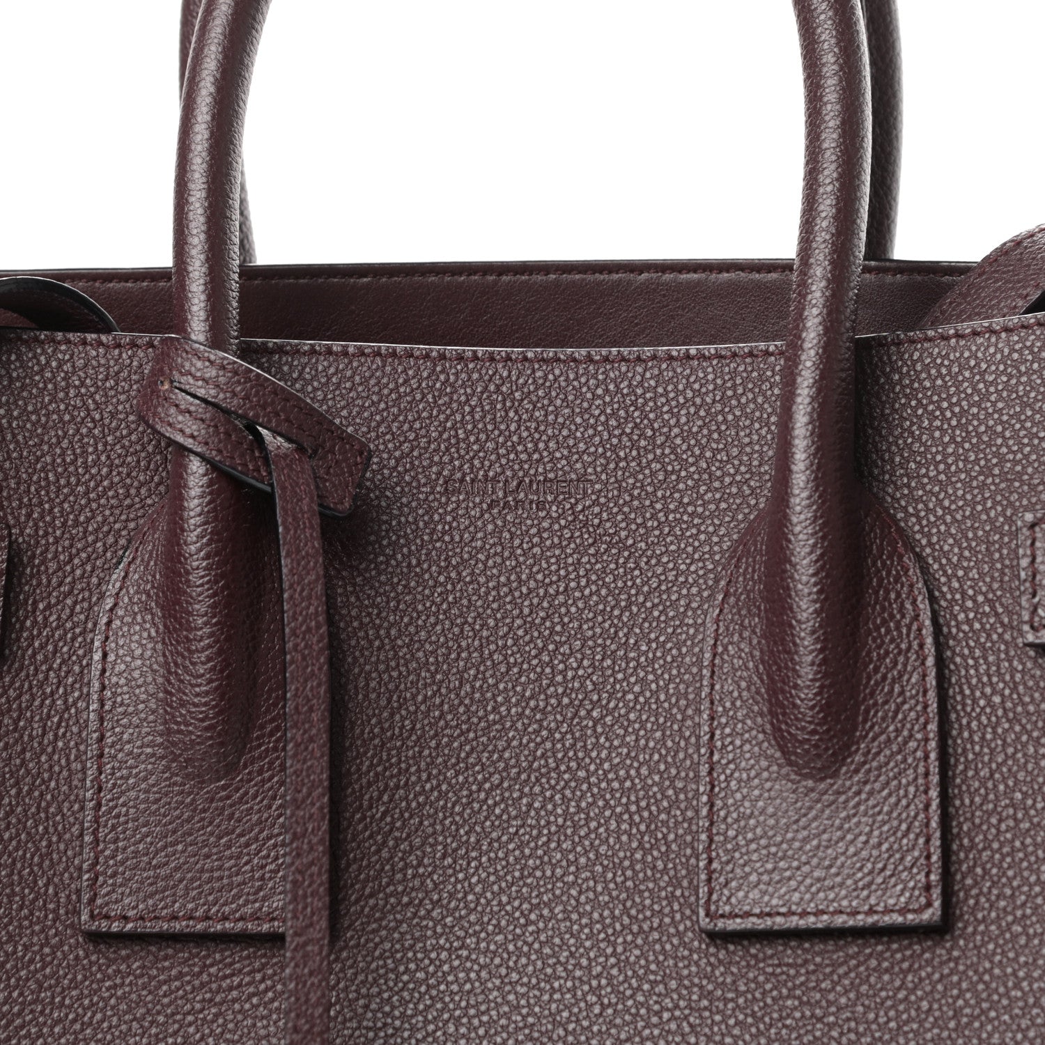 Saint Laurent Grained Calfskin Small Classic Sac De Jour Amaranto 10 of 10