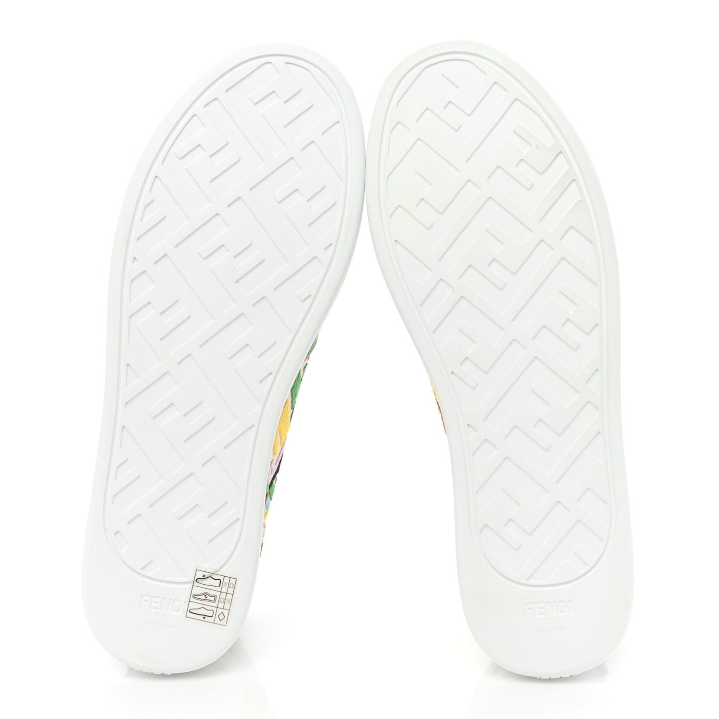 X SARA COLEMAN Canvas FF Vertigo Embroidered Womens Rise Slip On Sneakers 39 Grezzo Multicolor
