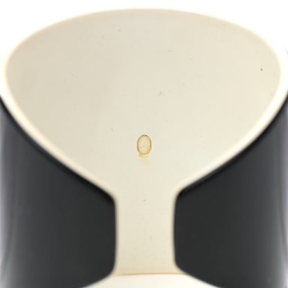 Chanel Resin CC Wide Cuff Black White 4 of 4
