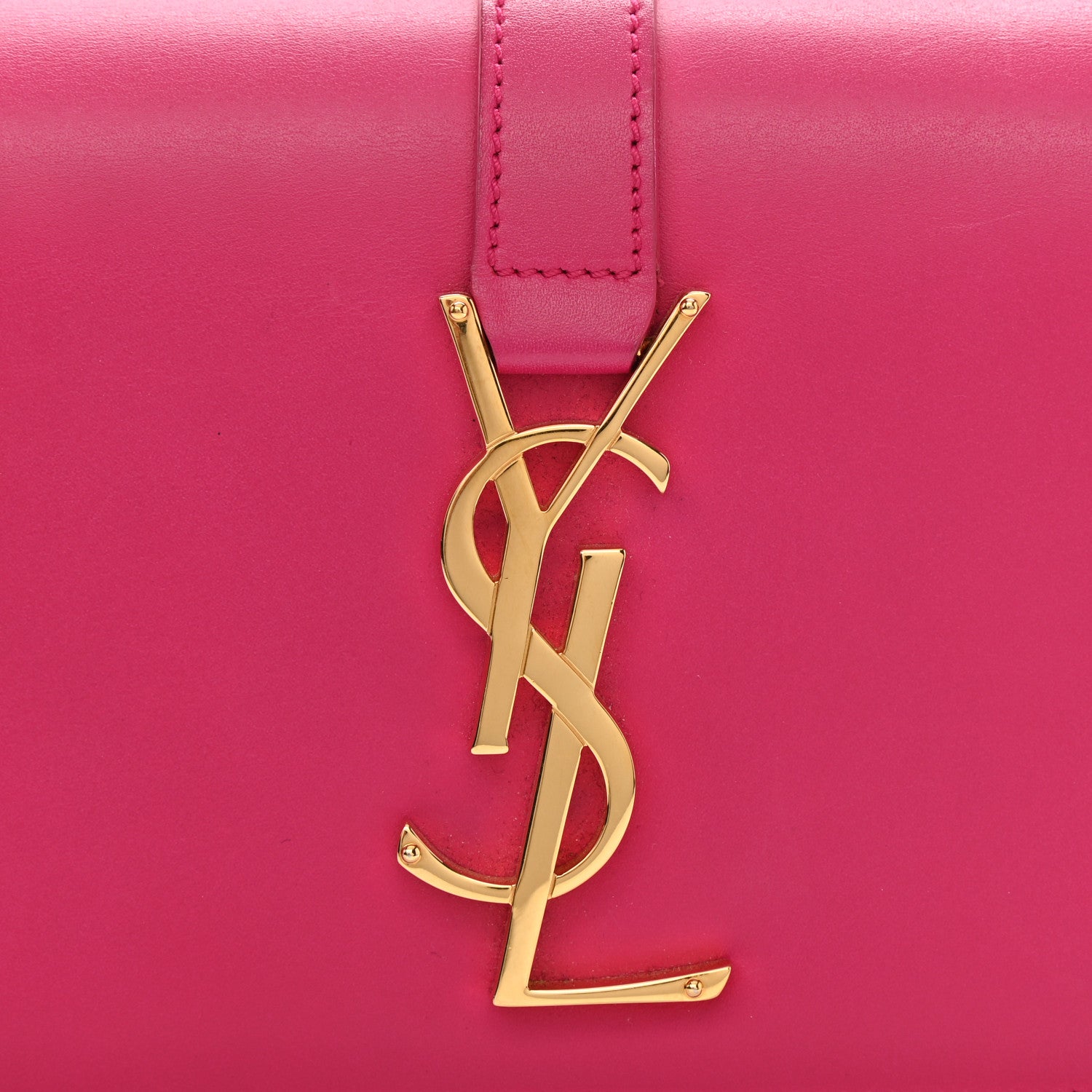 Saint Laurent Smooth Calfskin Small Classic Monogram Universite Bag Fuchsia 9 of 12