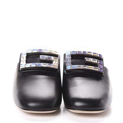 Gucci Malaga Kid Crystal Square G Madelyn 60mm Mules 37.5 Black 2 of 7