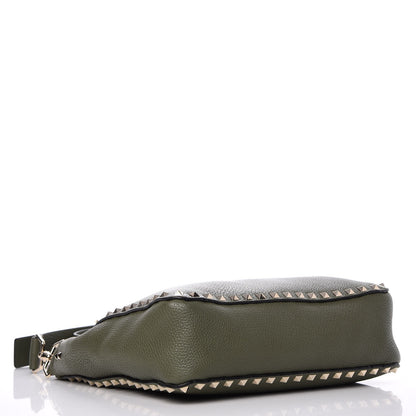 Valentino Garavani Pebbled Calfskin Small Rockstud Flip-Lock Messenger Bag Oasis 4 of 8
