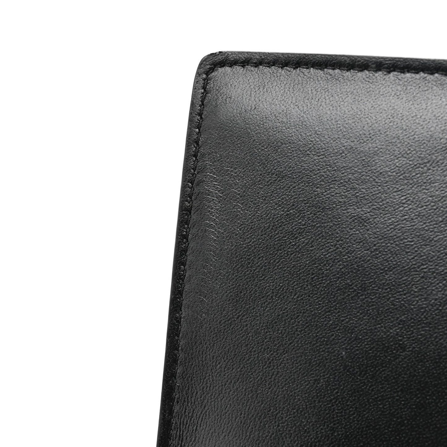 Calfskin Greca Goddess Wallet On Chain Black