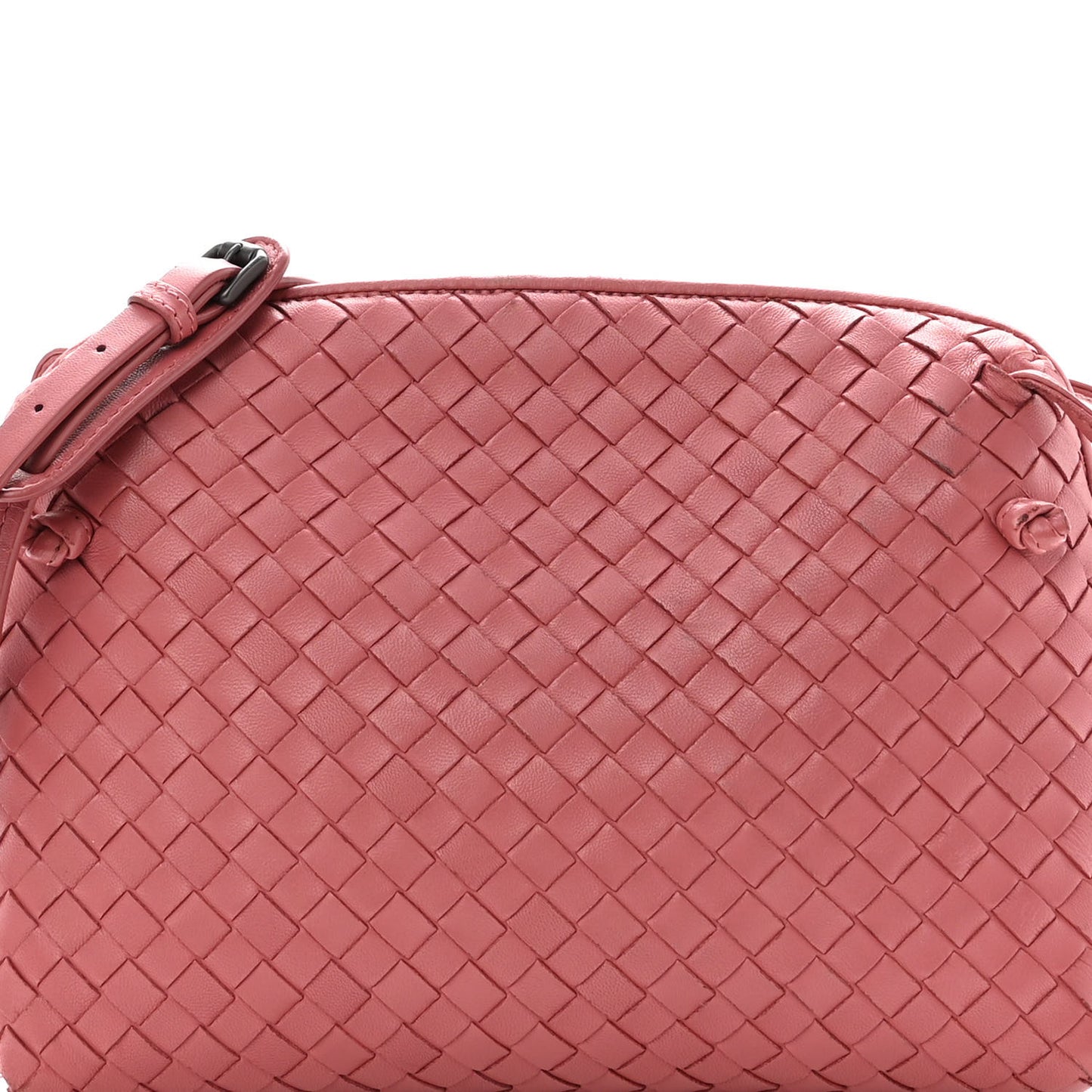Nappa Intrecciato Nodini Crossbody Messenger Rose Pink
