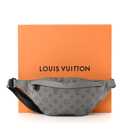 Louis Vuitton Calfskin Monogram Shadow Discovery Bumbag PM Gray 10 of 10