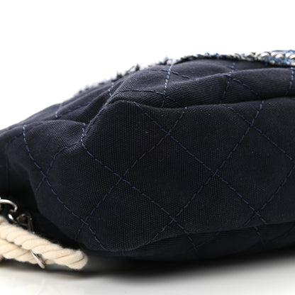 Chanel Canvas Quilted La Pausa Large Shopping Tote Navy 11 of 12