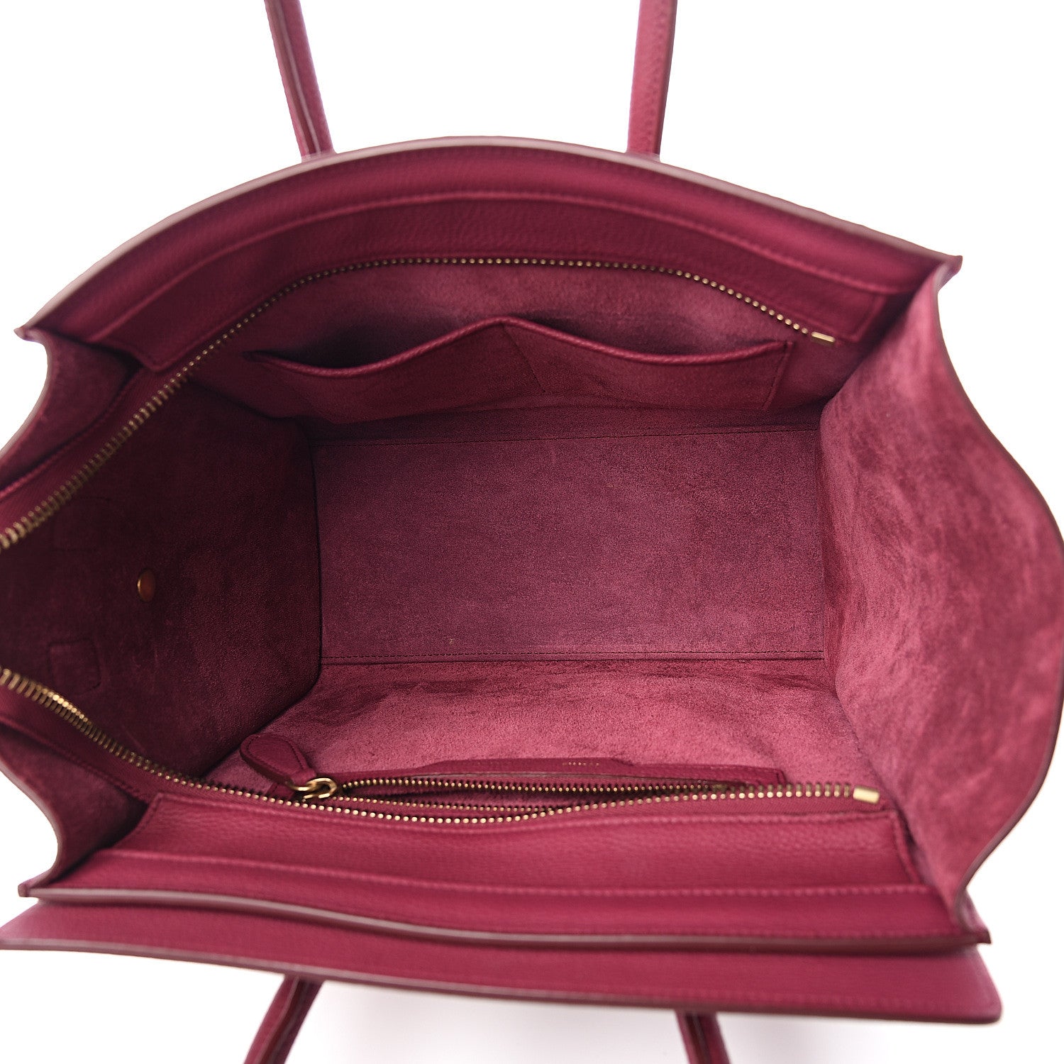 Celine Baby Drummed Calfskin Micro Luggage Plum 4 of 9