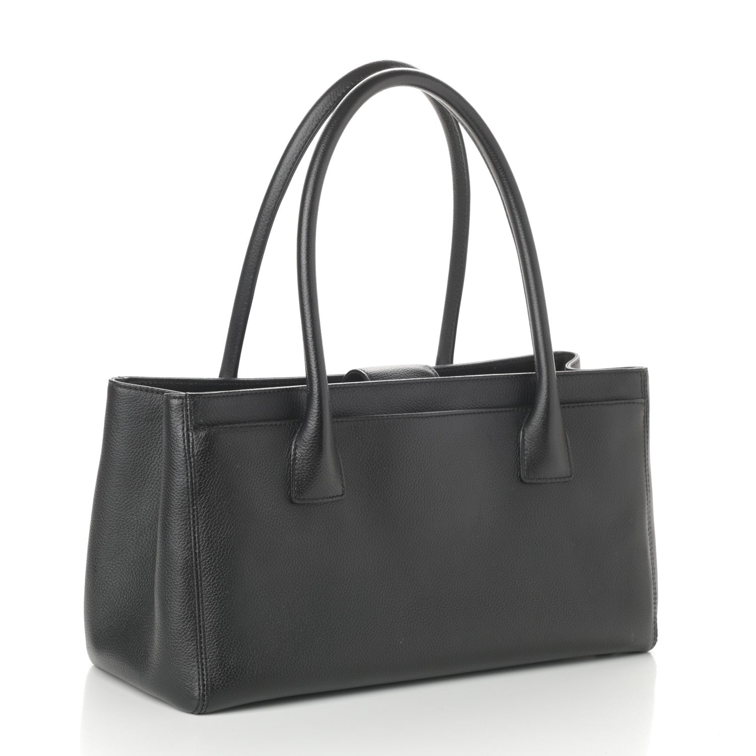Chanel Calfskin Small Cerf Shopper Tote Black 3 of 9