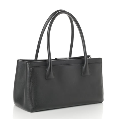 Chanel Calfskin Small Cerf Shopper Tote Black 3 of 9