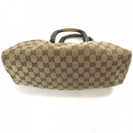 Gucci Monogram Wooden Frame Satchel Ebony 4 of 10