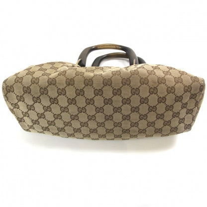 Gucci Monogram Wooden Frame Satchel Ebony 4 of 10