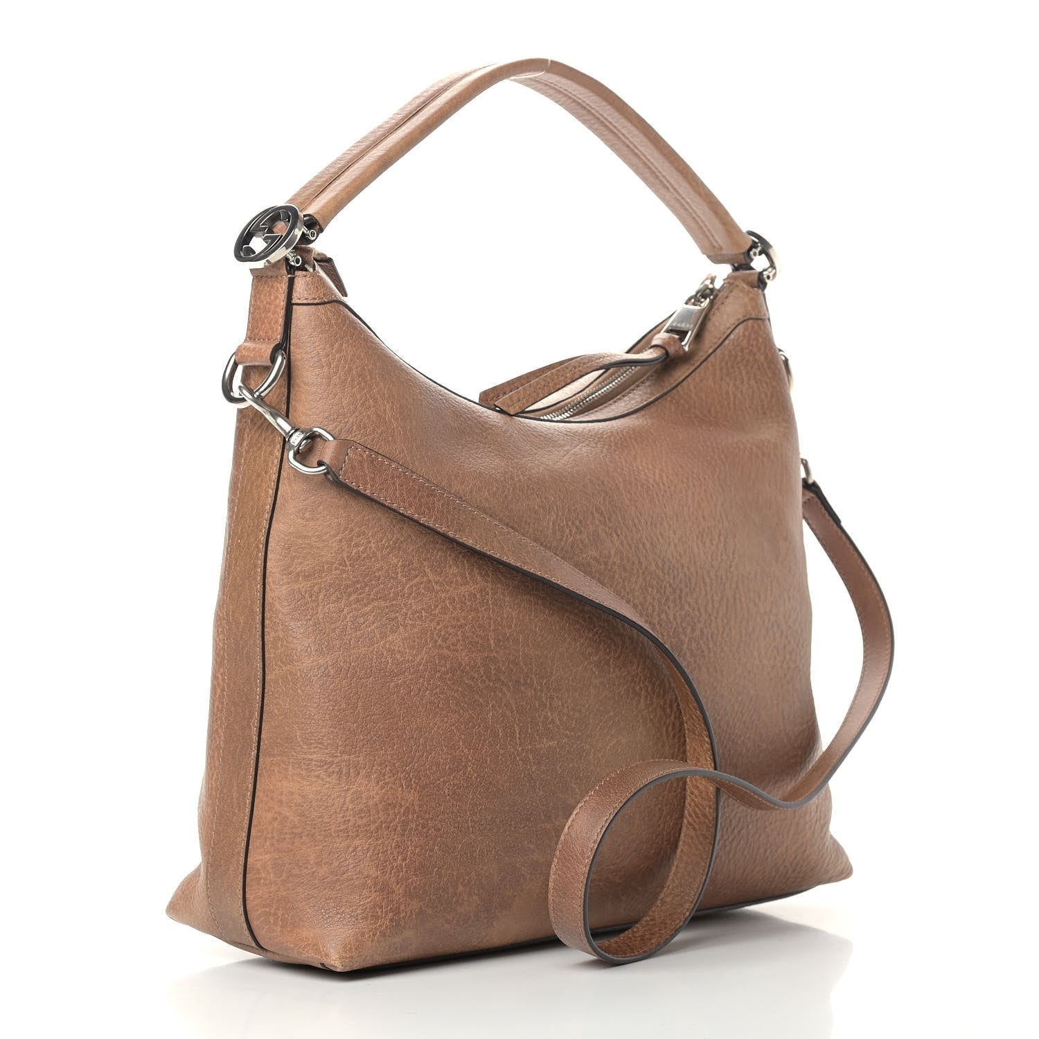 Gucci Pebbled Calfskin Small Miss GG Hobo Old Naturale 3 of 9