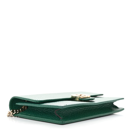 Gucci Dollar Calfskin Interlocking G Chain Wallet Emerald 4 of 10