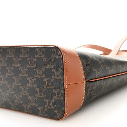 Celine Triomphe Canvas Calfskin Small Cabas Bag Tan 9 of 11