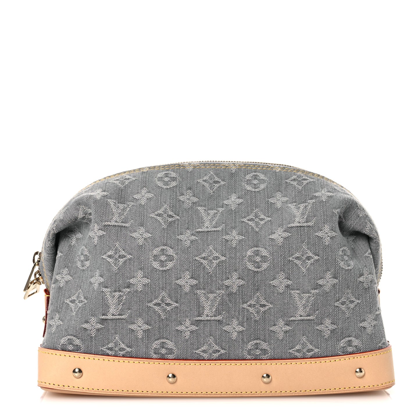 Monogram Denim Cosmetic Pouch GM Cloudy Cloudy Grey