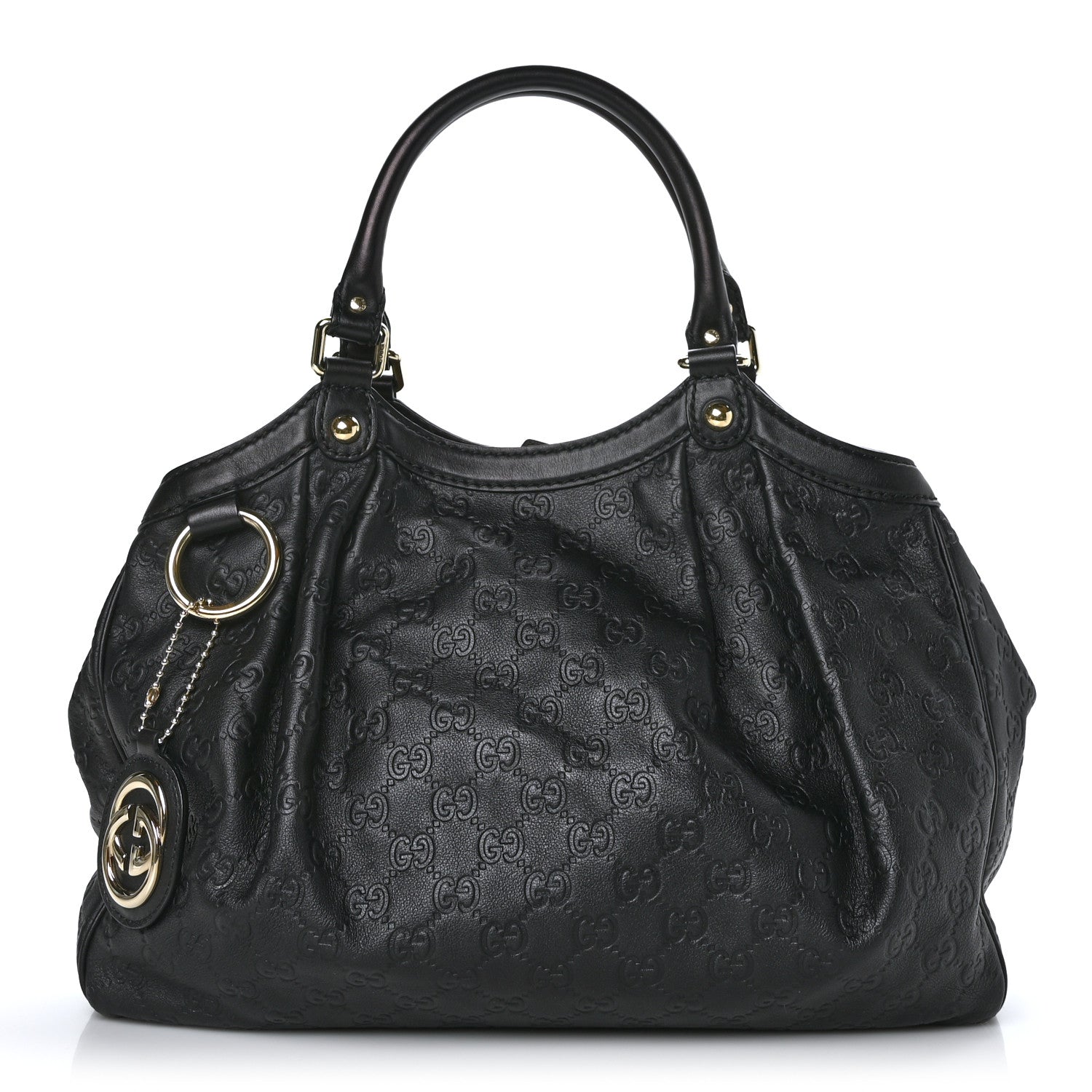 Gucci Guccissima Medium Sukey Tote Black 1 of 9