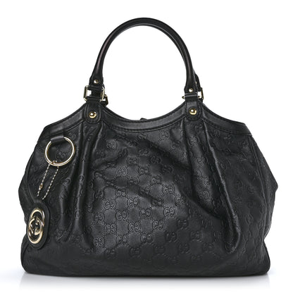 Gucci Guccissima Medium Sukey Tote Black 1 of 9