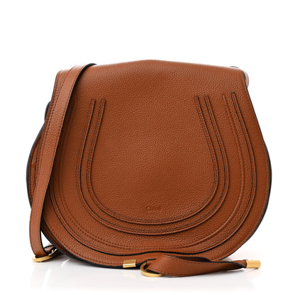 Chloe Calfskin Medium Marcie Round Crossbody Bag Tan 1 of 12