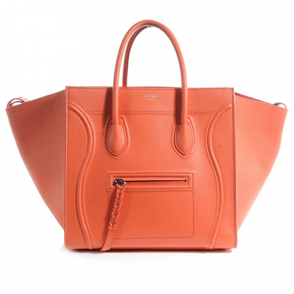 Celine Grained Calfskin Small Phantom Luggage Coral 1 of 9