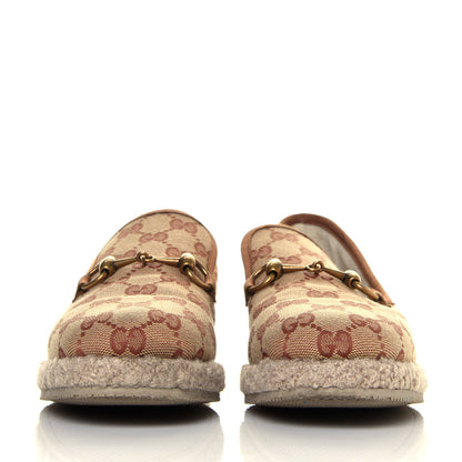 Gucci GG Monogram Womens Fria Horsebit Loafers 36 Beige Ruggine 4 of 8
