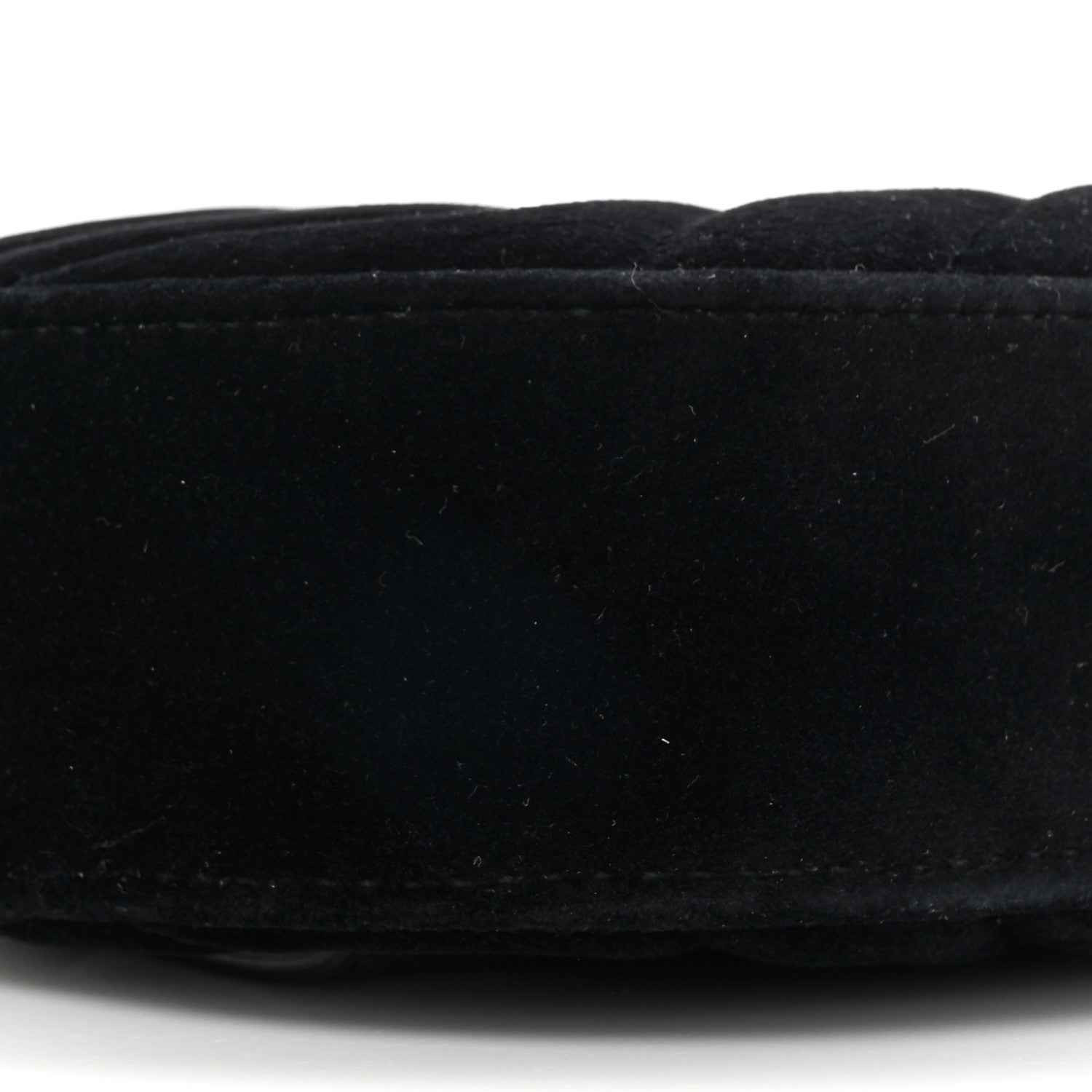Gucci Velvet Matelasse GG Marmont Belt Bag 85 34 Black 10 of 10