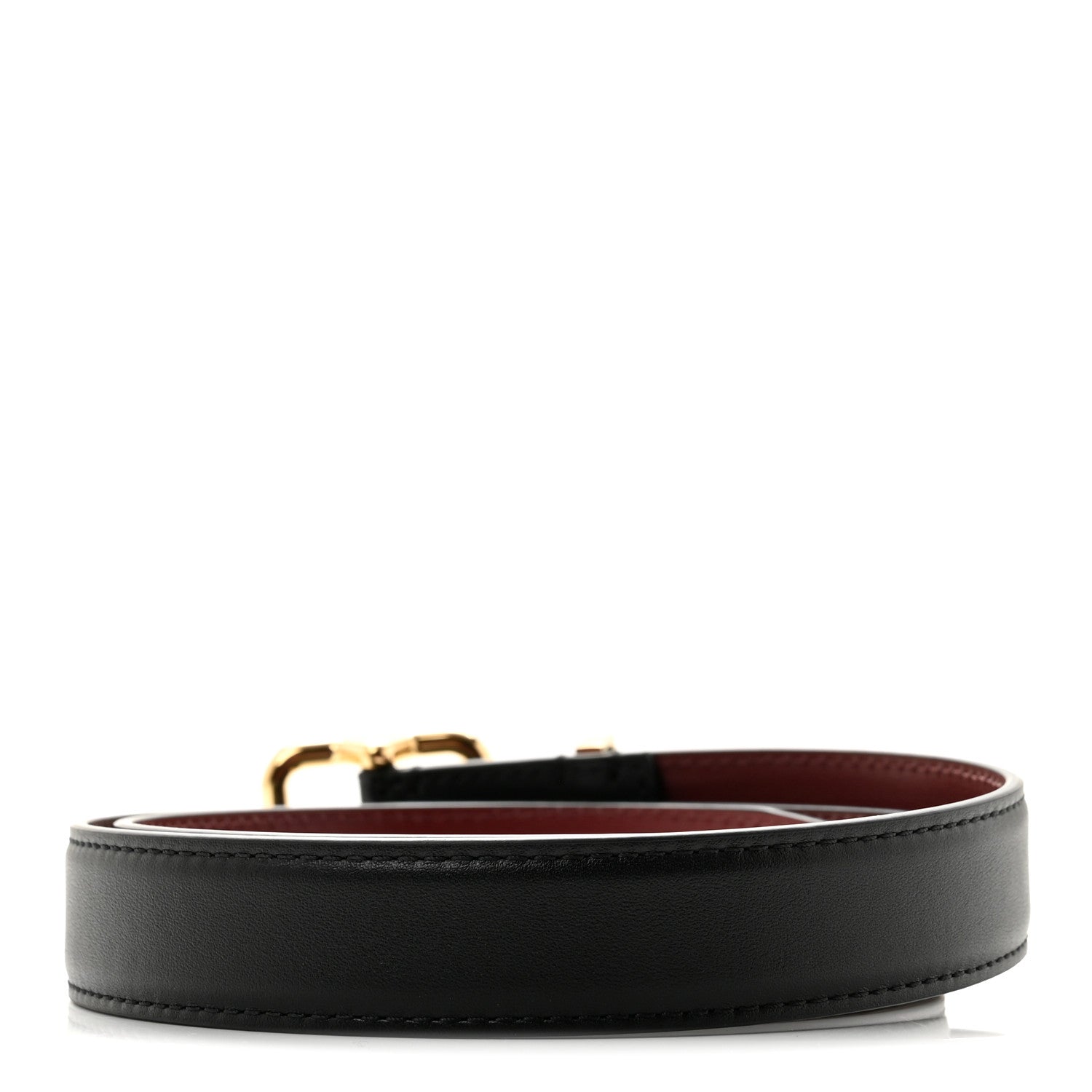 Chanel Calfskin Belt 75 30 Black Burgundy 2 of 6
