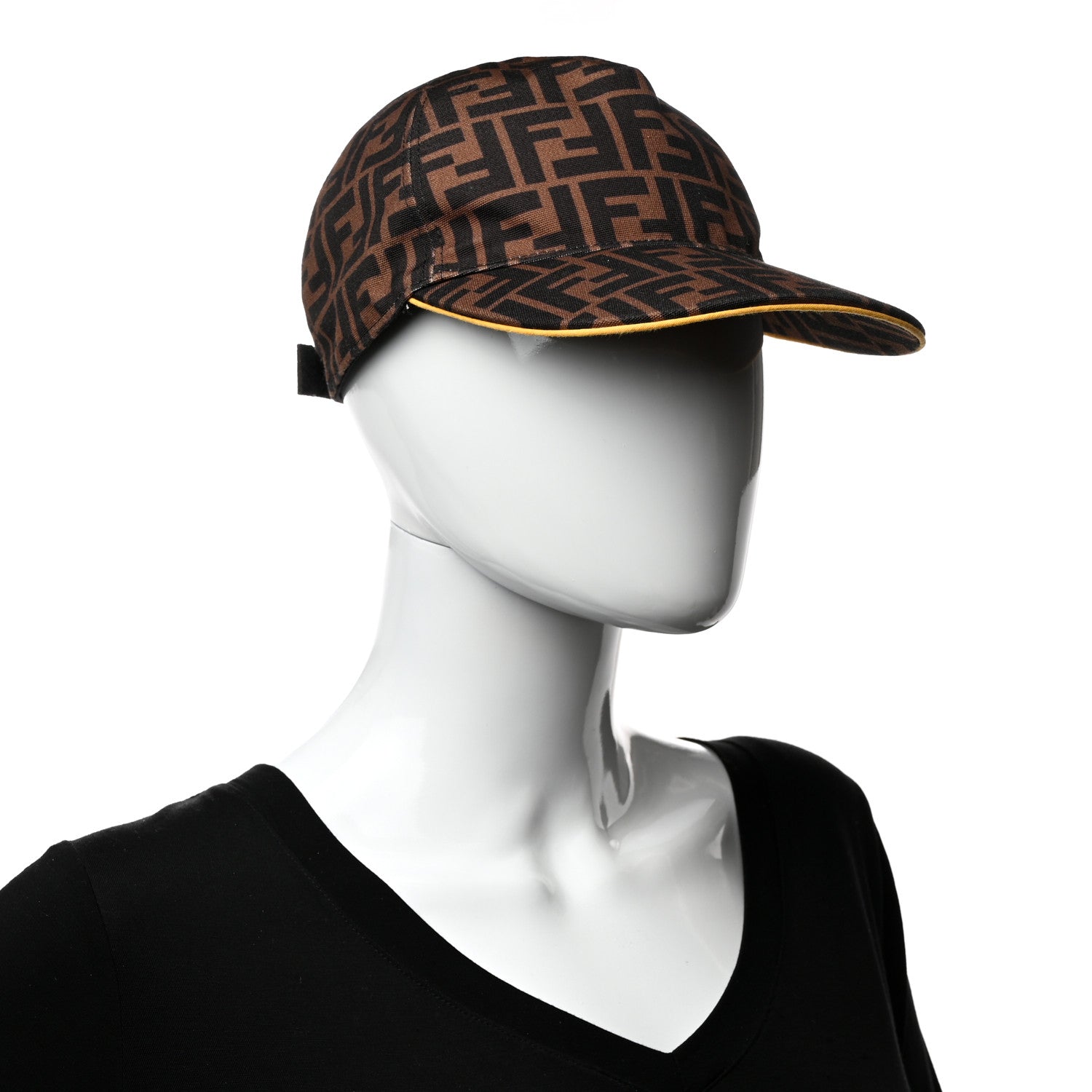 Fendi Canvas FF Reloaded Baseball Hat Tobacco Yellow 2 of 10