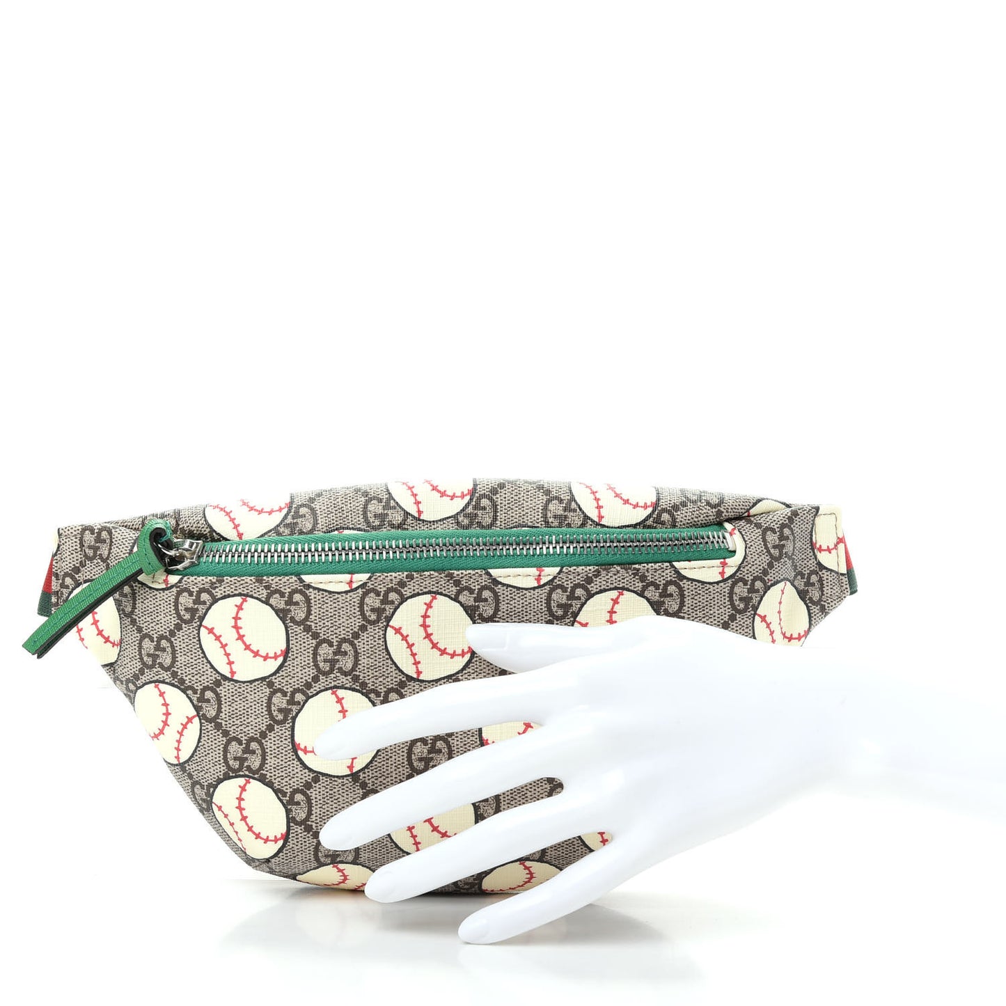 GG Supreme Monogram Baseballs Web Childrens Belt Bag