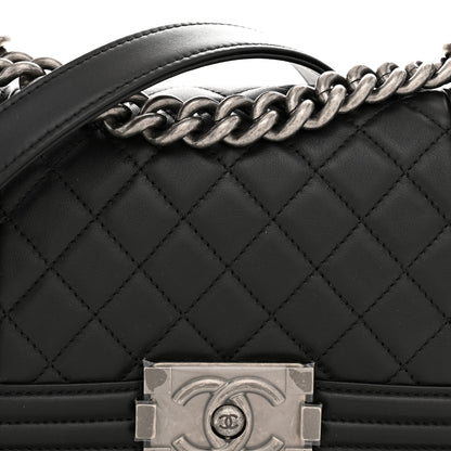 Chanel Lambskin Quilted Small Boy Flap Black 8 of 11