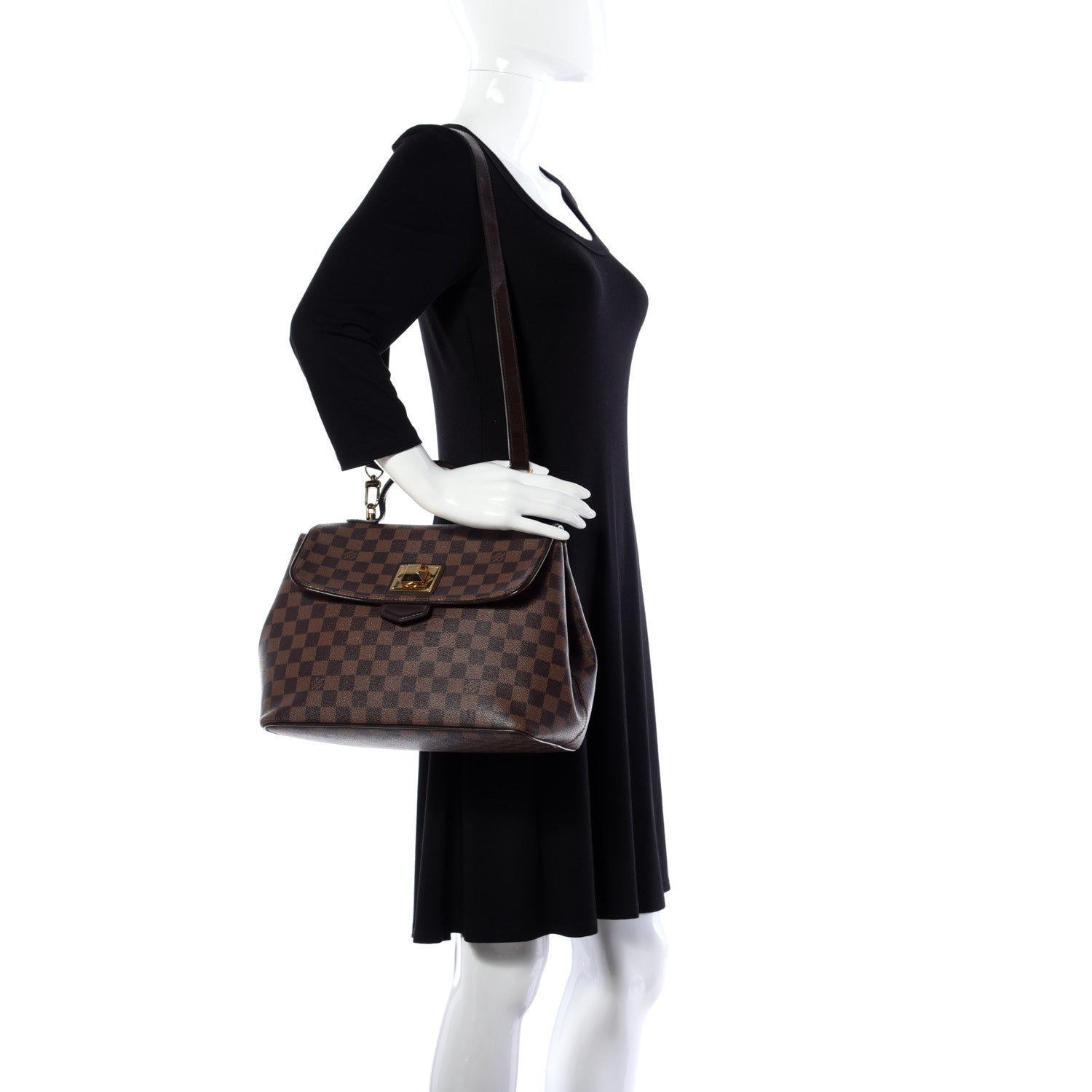 Louis Vuitton Damier Ebene Bergamo MM 3 of 29