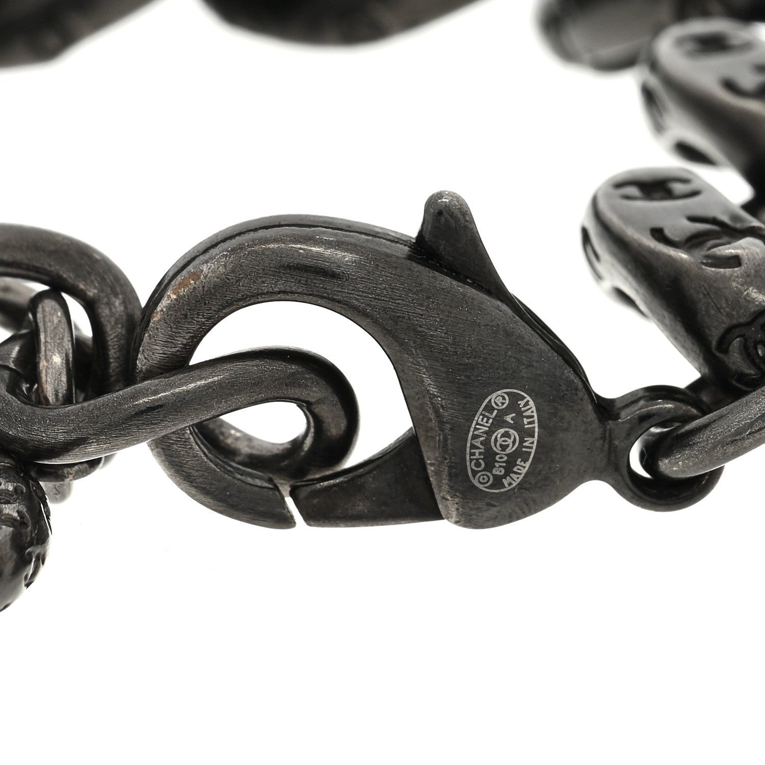 Chanel Metal Chain Link CC Bracelet Ruthenium 3 of 3